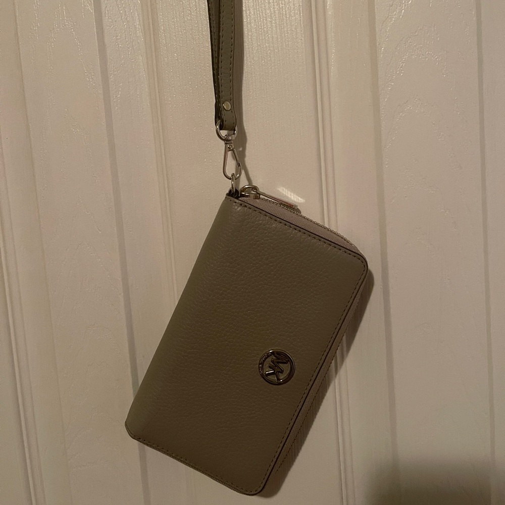 Michael Kors wristlet with phone slot